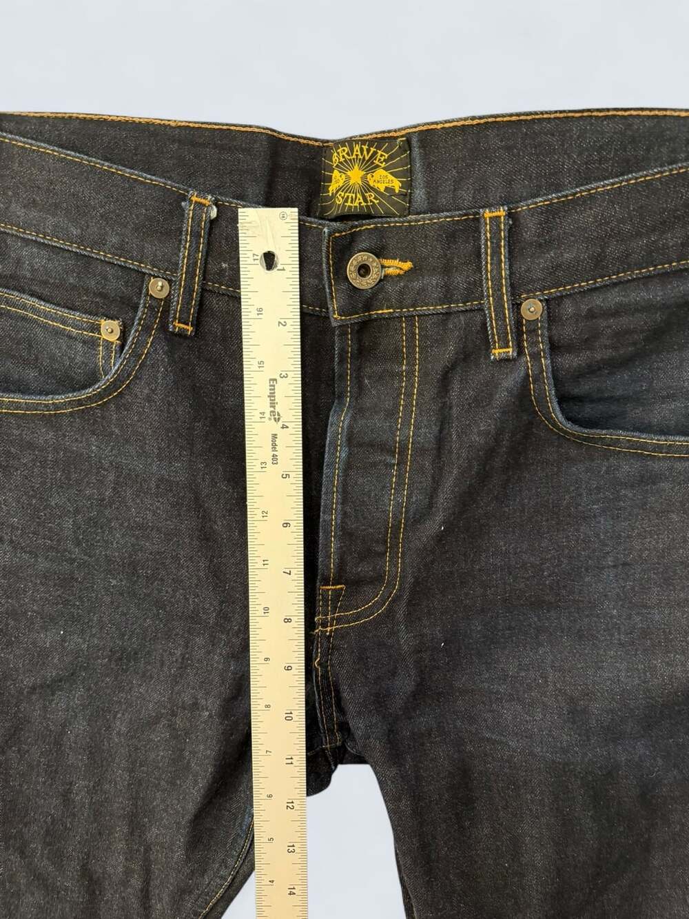 Brave Star Selvedge Denim Jeans Size 34 Indigo Raw Skinny - Picture 5 of 10